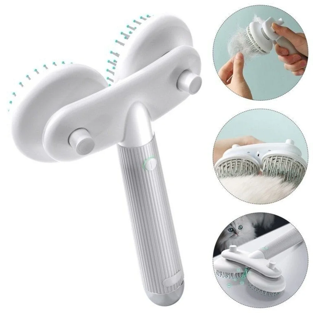 Pet Deshedding Brush Self Cleaning Slicker Comb‎ for Cats & Dogs Grooming Tool